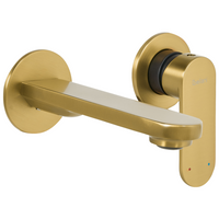 Miscelatore monocomando a parete per lavabo in ottone oro stile elegante