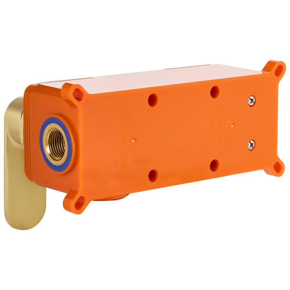 Miscelatore monocomando a parete per lavabo in ottone oro stile elegante