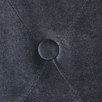 Pouf in velluto nero ⌀ 40 cm capitonné Poggiapiedi Glamour