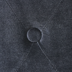 Pouf in velluto nero ⌀ 40 cm capitonné Poggiapiedi Glamour