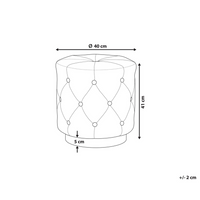 Pouf in velluto marrone ⌀ 40 cm capitonné Poggiapiedi Glamour