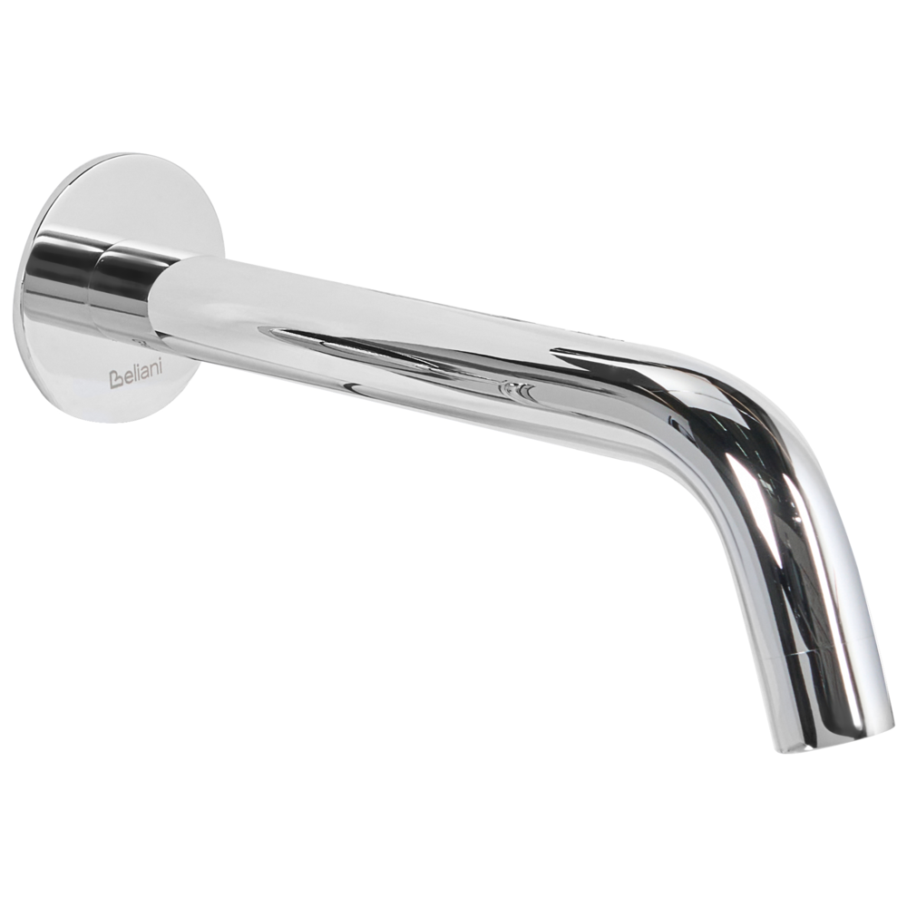 Rubinetto a doppia leva per lavabo a parete in ottone argento