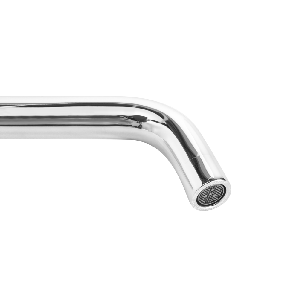 Rubinetto a doppia leva per lavabo a parete in ottone argento