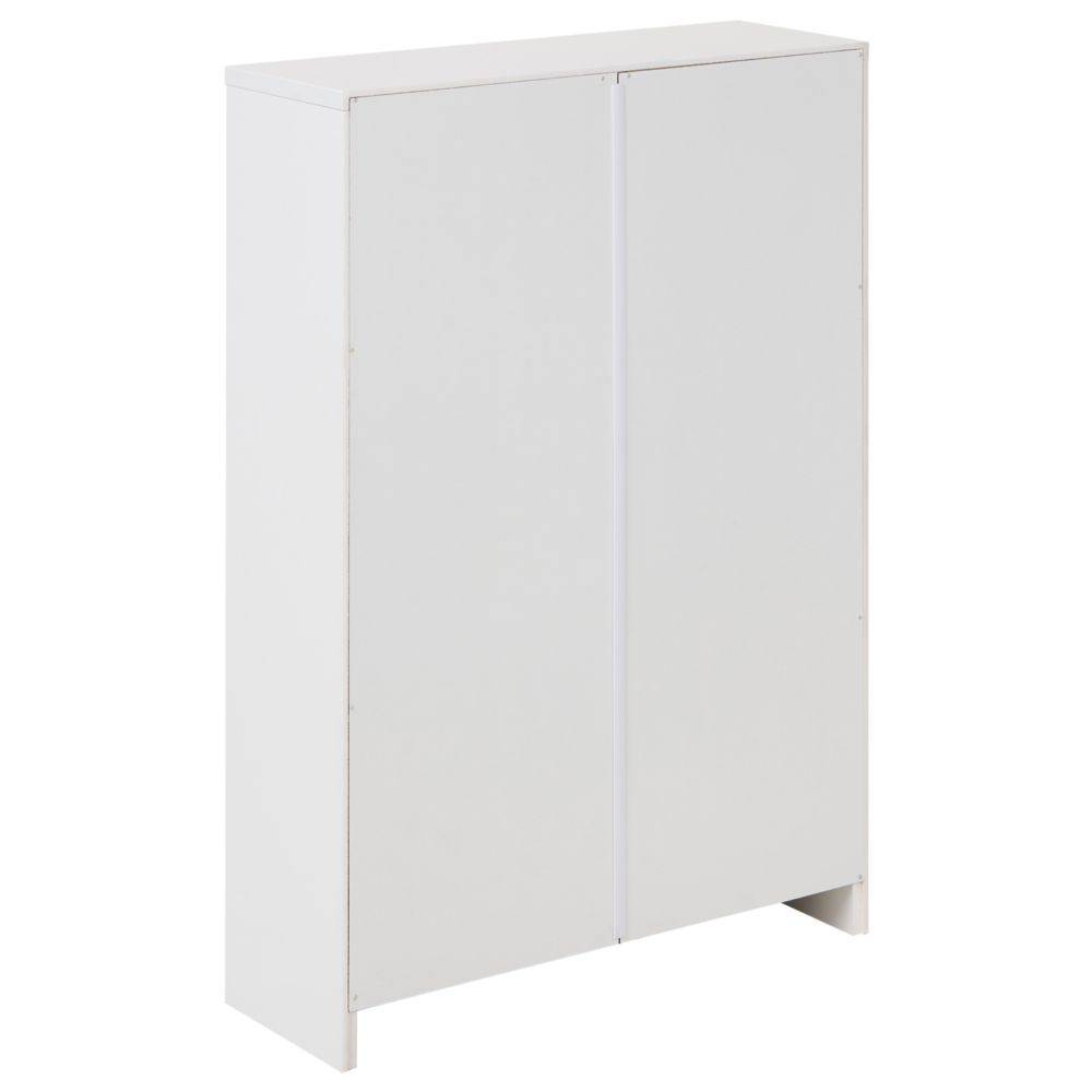 Scarpiera Bianca in MDF con 2 Scomparti Design Moderno per Ingresso