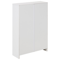 Scarpiera Bianca in MDF con 2 Scomparti Design Moderno per Ingresso