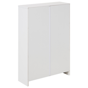 Scarpiera Bianca in MDF con 2 Scomparti Design Moderno per Ingresso