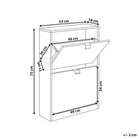 Scarpiera Bianca in MDF con 2 Scomparti Design Moderno per Ingresso