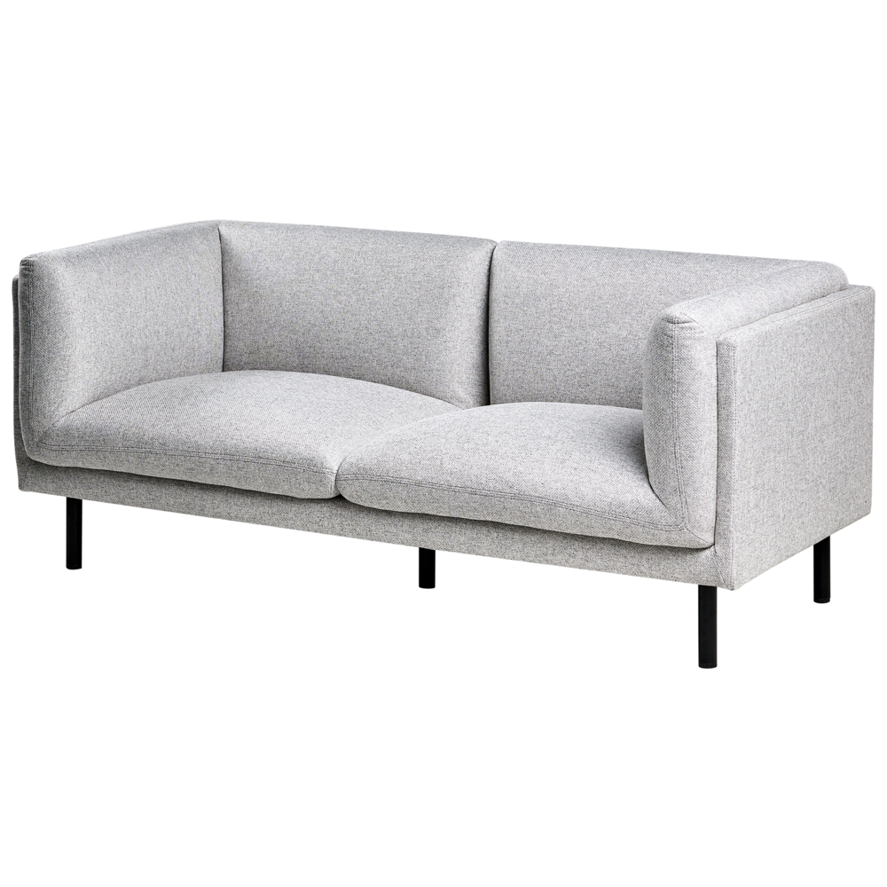 Set di divani imbottiti a 5 posti in tessuto grigio chiaro stile elegante