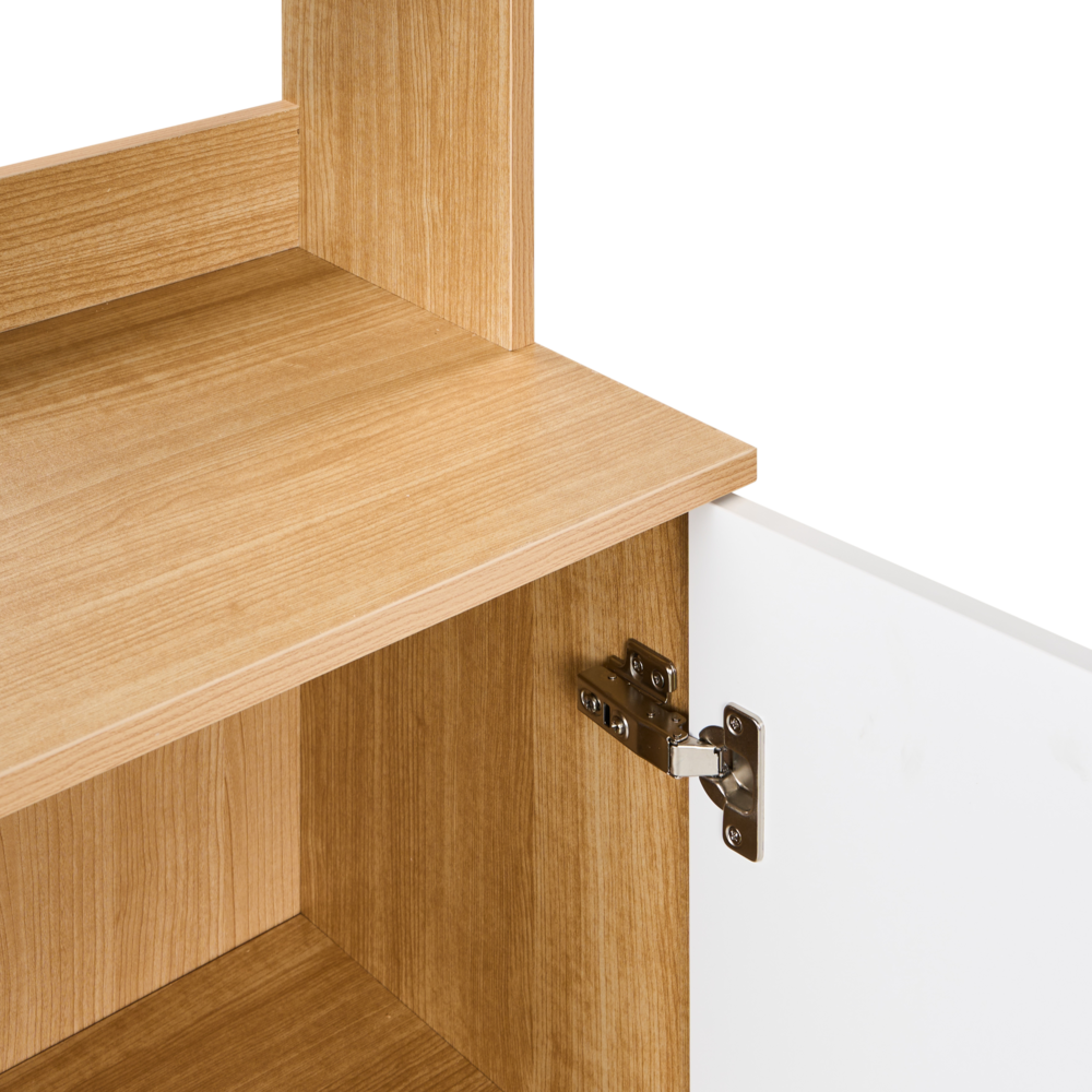 Mobile decorativo in MDF bianco con vano portaoggetti e vetro Sala da pranzo