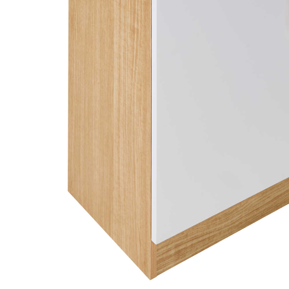 Mobile decorativo in MDF bianco con vano portaoggetti e vetro Sala da pranzo