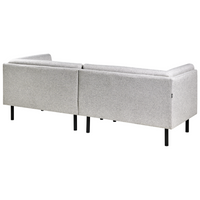 Set di divani imbottiti a 5 posti in tessuto grigio chiaro stile elegante