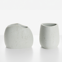 Set di accessori per il bagno Portasapone Dispenser di sapone Portaspazzolino Portaspazzolino Grigio chiaro