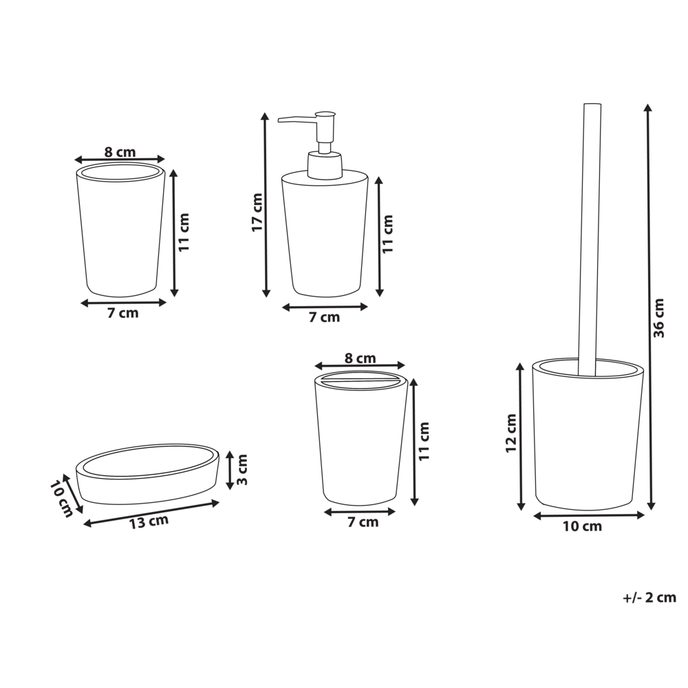 Set di accessori per il bagno Portasapone Dispenser di sapone Portaspazzolino Portaspazzolino nero e bianco
