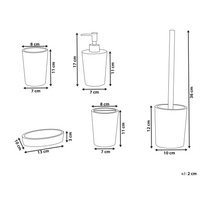 Set di accessori per il bagno Portasapone Dispenser di sapone Portaspazzolino Portaspazzolino nero e bianco