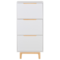 Armadietto porta scarpe in MDF bianco a 3 scomparti Design moderno corridoio