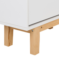 Armadietto porta scarpe in MDF bianco a 3 scomparti Design moderno corridoio