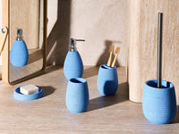 Set di accessori per il bagno blu stile elegante
