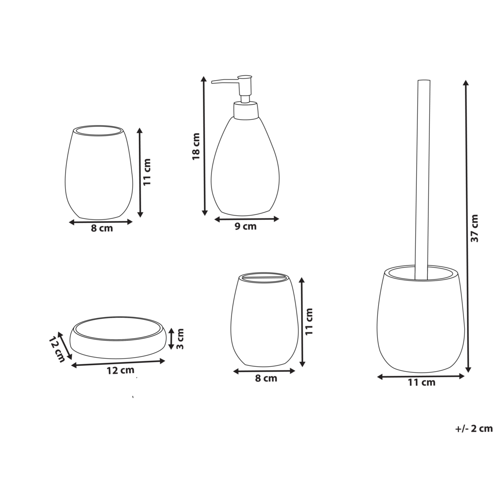 Set di accessori per il bagno blu stile elegante