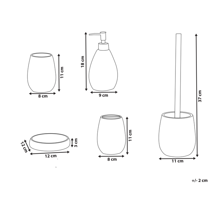 Set di accessori per il bagno blu scuro stile elegante
