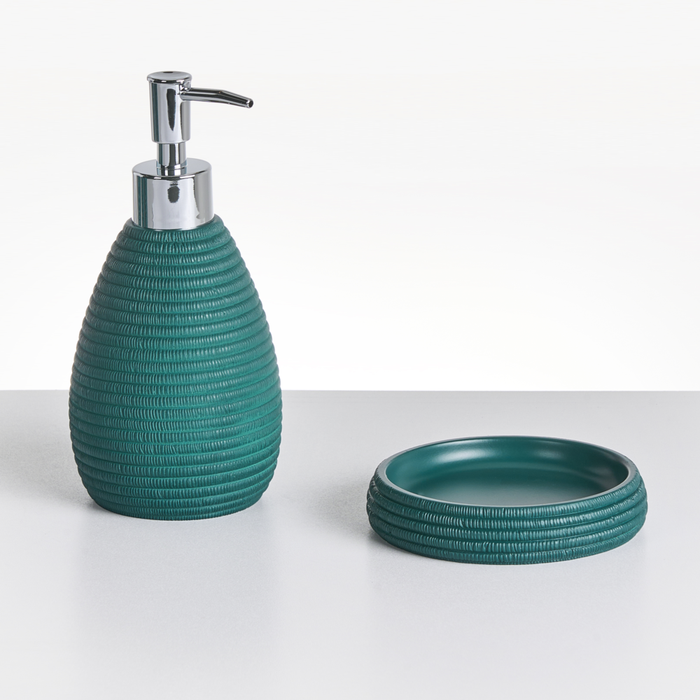 Set di accessori per il bagno verde acqua stile elegante