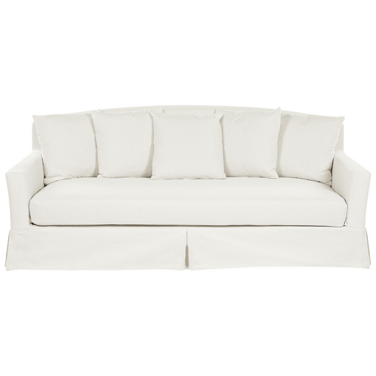 Fodera per divano in tessuto di poliestere bianco sporco per fodera rettangolare per divano a 3 posti