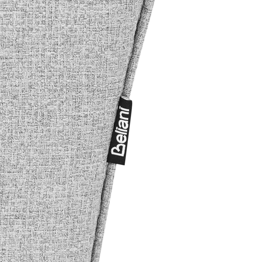 Chaise Longue in tessuto Grigio chiaro e Gambe con gambe in metallo dorato