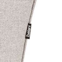 Chaise Longue in tessuto beige chiaro e Gambe con gambe in metallo dorato