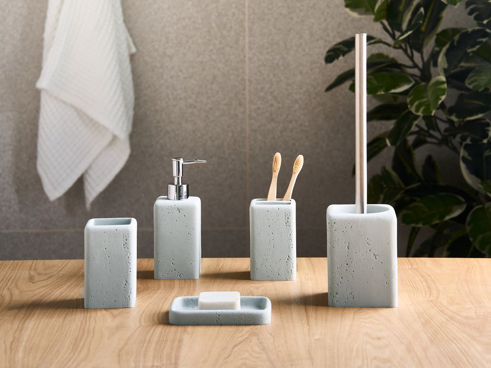Set di accessori per il bagno marmo bianco stile elegante