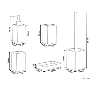 Set di accessori per il bagno marmo bianco stile elegante
