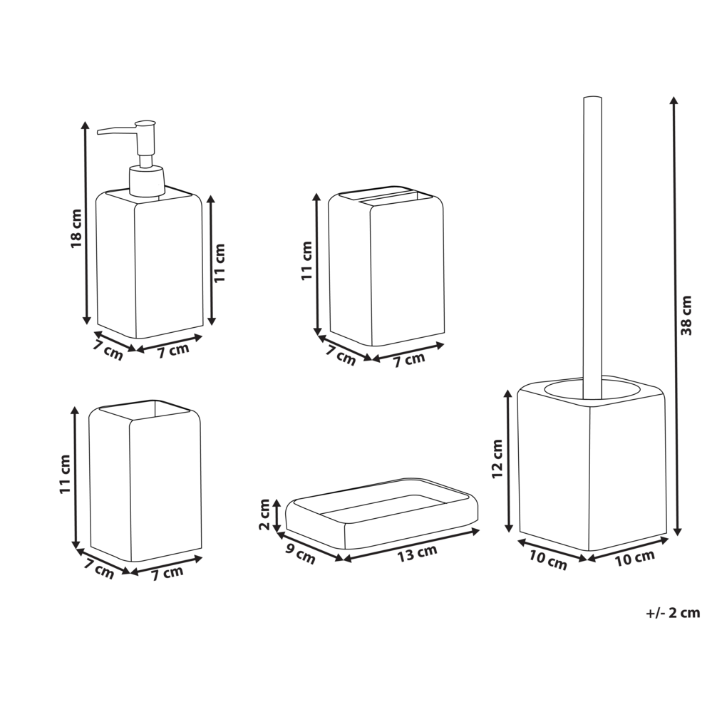 Set di accessori per il bagno marmo beige stile elegante
