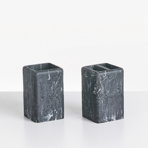 Set di accessori per il bagno marmo nero stile elegante