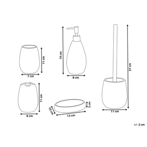 Set di 5 accessori per il bagno Dispenser per portasapone Spazzola da toilette Porta spazzolini viola stile elegante