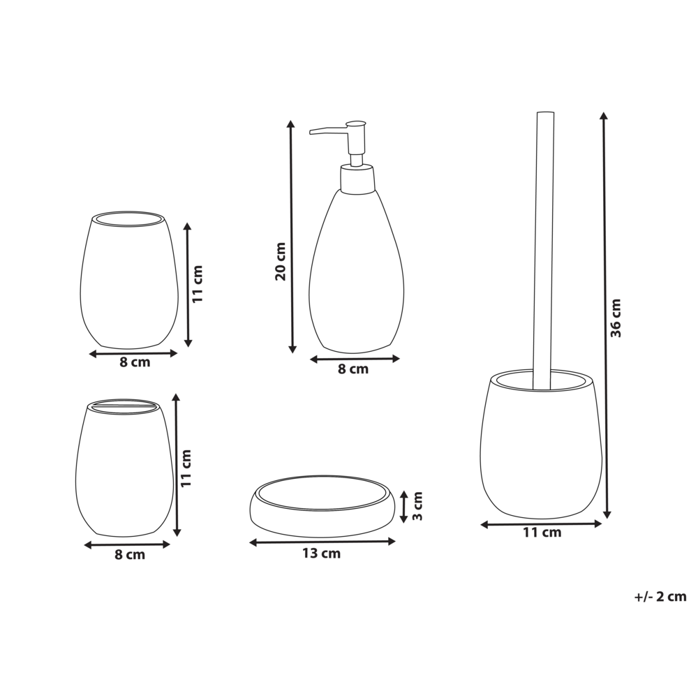 Set di 5 accessori per il bagno Dispenser per portasapone Portaspazzolino Porta spazzolino Verde menta