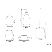 Set di 5 accessori per il bagno Dispenser per portasapone Portaspazzolino Porta spazzolino Verde menta