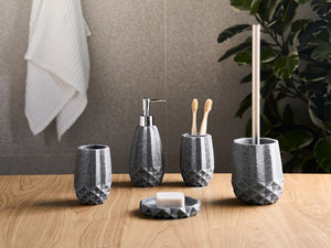 Set di 5 accessori per il bagno Dispenser per portasapone Portaspazzolino Porta spazzolino Verde menta