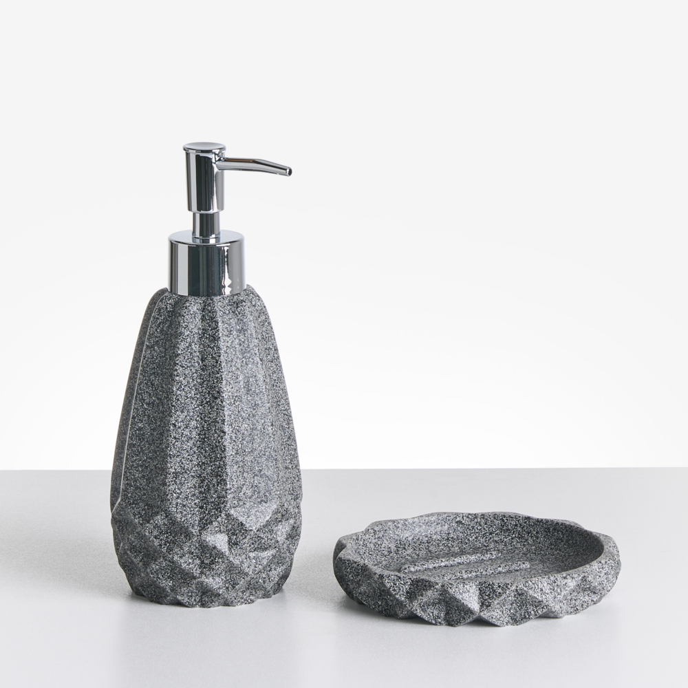 Set di 5 accessori per il bagno Dispenser per portasapone Portaspazzolino Porta spazzolino Verde menta