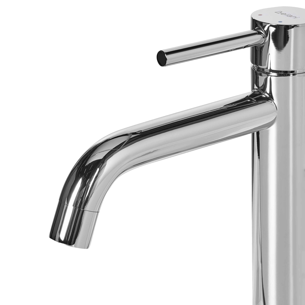 Rubinetto per lavabo in ottone argentato 18 cm cromato monocomando Accessori bagno moderni