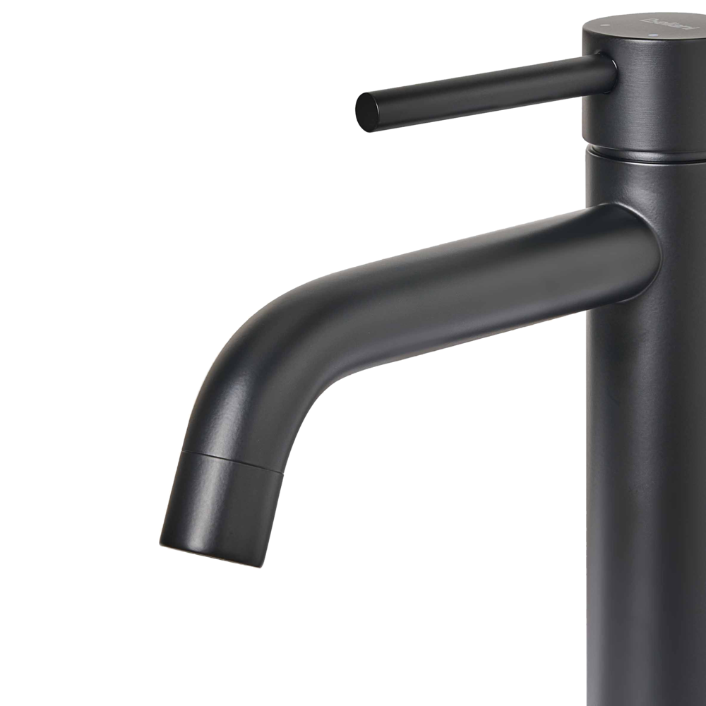 Rubinetto per lavabo in ottone nero 18 cm cromato monocomando Accessori bagno moderni