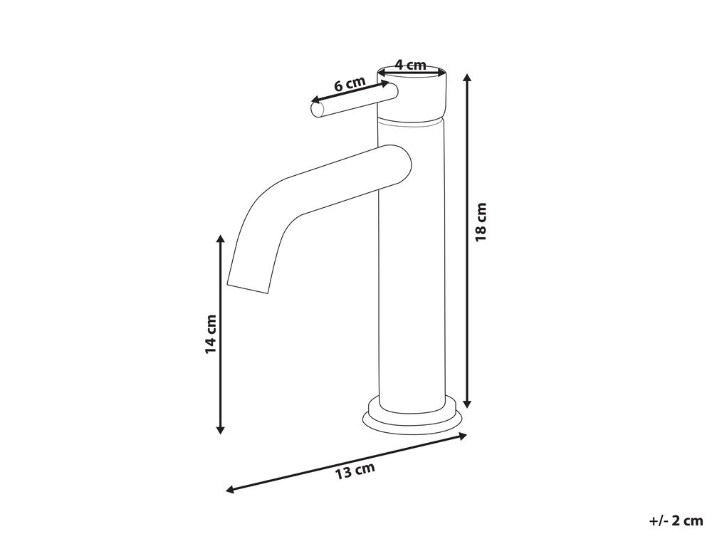 Rubinetto per lavabo in ottone nero 18 cm cromato monocomando Accessori bagno moderni
