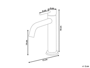 Rubinetto per lavabo in ottone nero 18 cm cromato monocomando Accessori bagno moderni