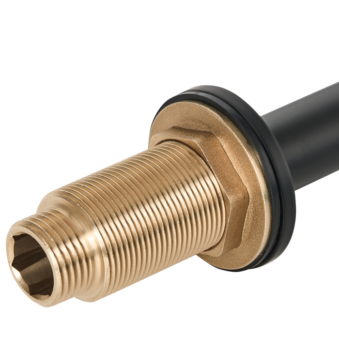 Rubinetto miscelatore per lavabo in ottone nero a leva singola con beccuccio curvo Accessori per il bagno