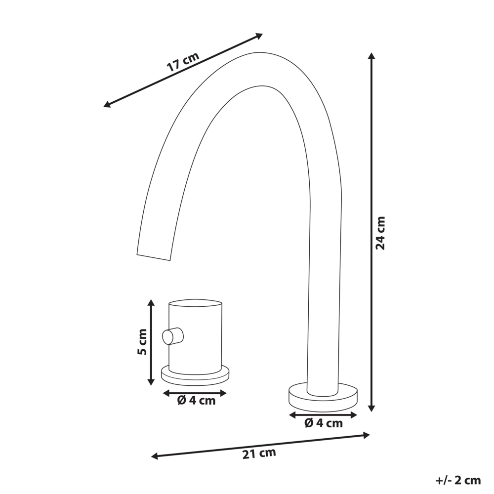 Rubinetto miscelatore per lavabo in ottone nero a leva singola con beccuccio curvo Accessori per il bagno