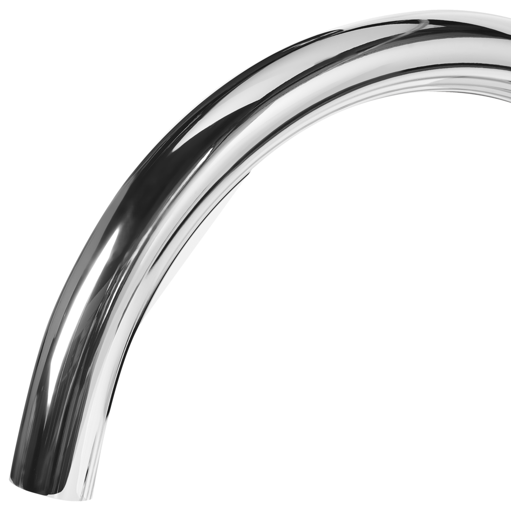 Rubinetto miscelatore per lavabo in ottone argentato a due maniglie con beccuccio curvo Accessori bagno Bagno