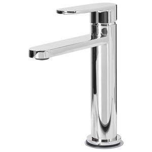 Elegante rubinetto per lavabo in ottone opaco monocomando 18 cm Accessori bagno argento