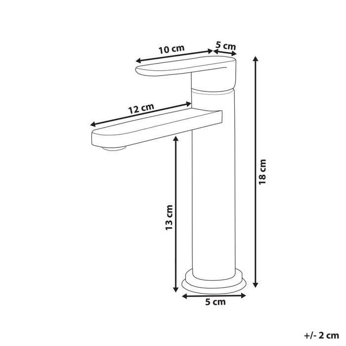 Elegante rubinetto per lavabo in ottone opaco monocomando 18 cm Accessori bagno argento