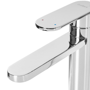 Elegante rubinetto per lavabo in ottone opaco monocomando 30 cm Accessori bagno argento