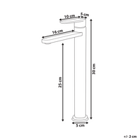 Elegante rubinetto per lavabo in ottone opaco monocomando 30 cm Accessori bagno argento