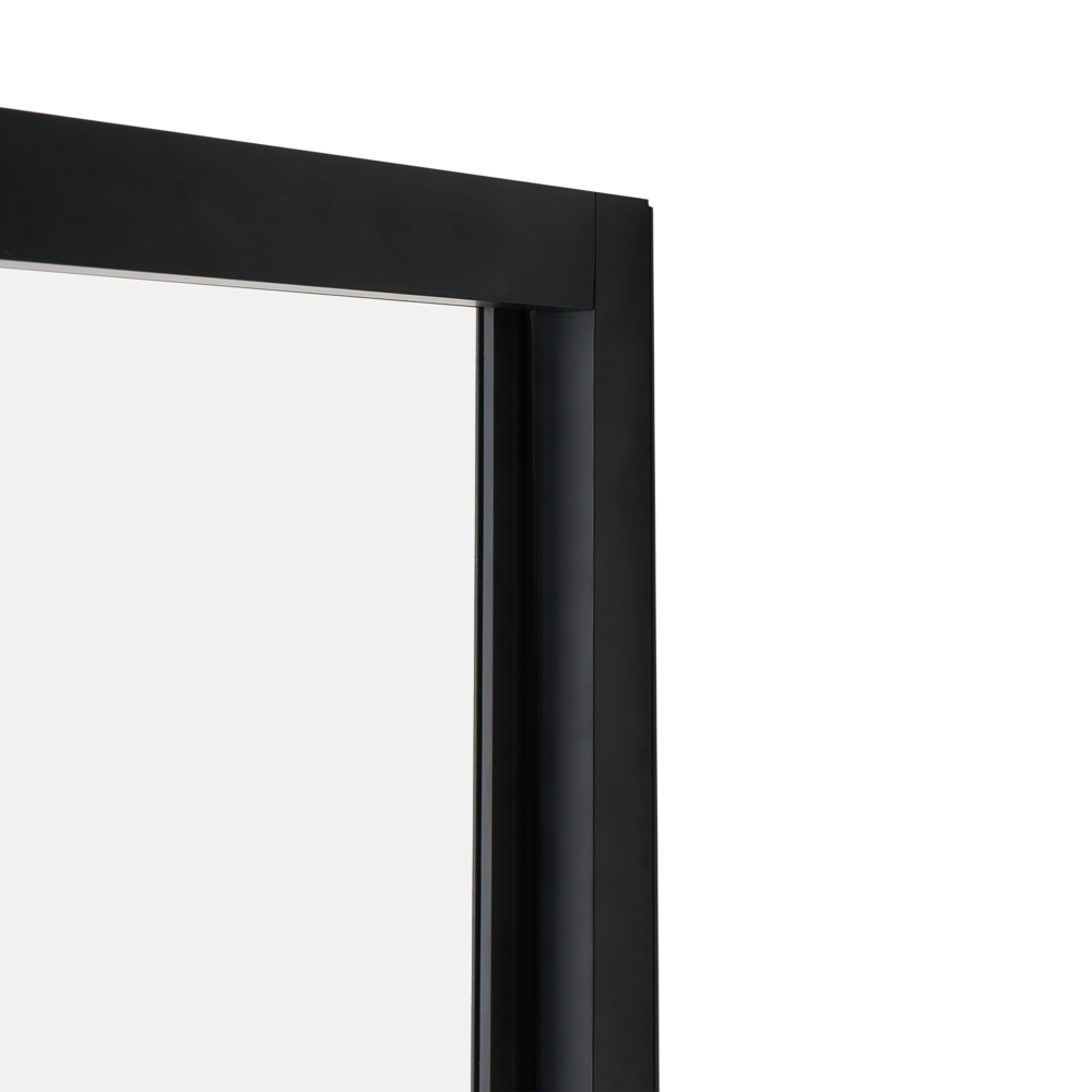 Porta da doccia pieghevole in vetro temperato trasparente con anta 80 x 190 cm Nero design elegante