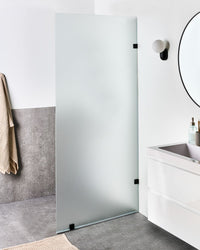 Vetro temperato per doccia in vetro temperato Walk in 90 x 195 cm Nero design elegante