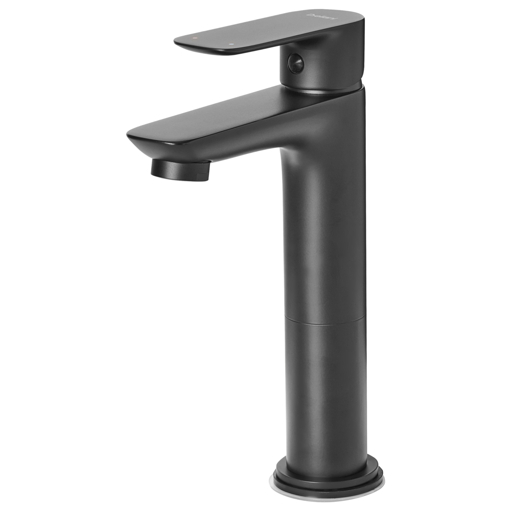 Elegante rubinetto per lavabo in ottone cromato monocomando 21 cm Accessori bagno moderni nero